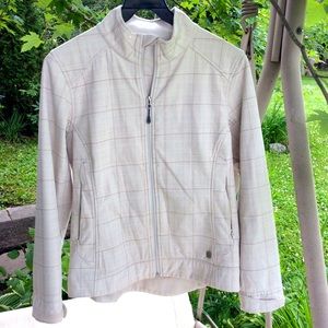 Avia nude checkered wind/water resistant jacket